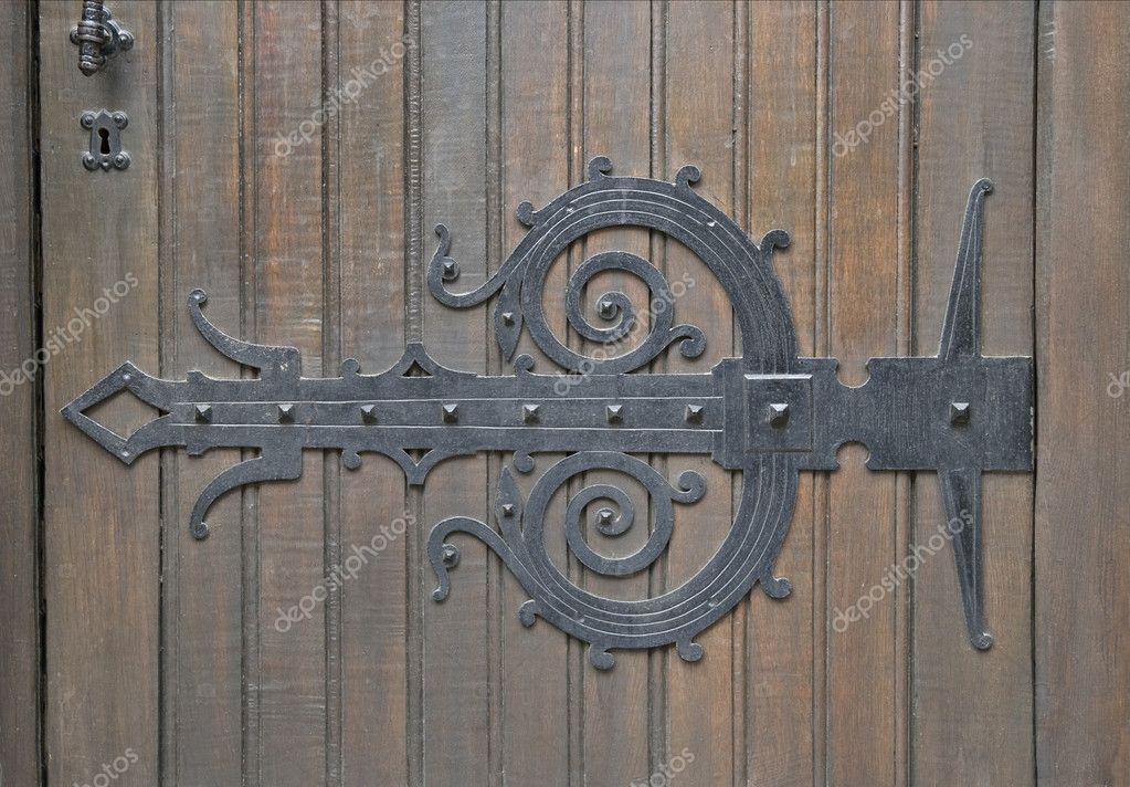 Decorative door hinge — Stock Photo © Goodday 5035733