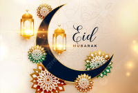Realistic Eid Mubarak Greeting Design Template Download on Pngtree
